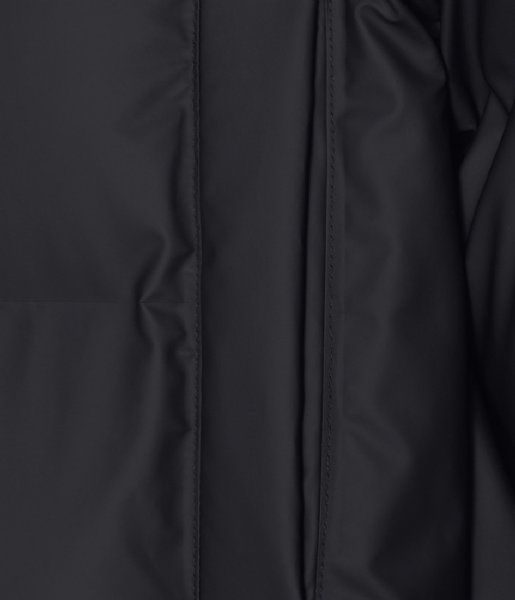 Rains  Hooded Puffer Coat Black (1)