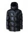 Rains  Puffer Hooded Coat 76 Shiny Black