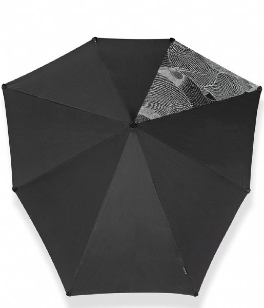 Senz  Large stick storm umbrella Guz black