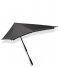 SenzLarge stick storm umbrella Pure black reflective