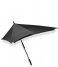 SenzXXL stick storm umbrella Pure black reflective