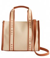 Ted Baker Georjea Branded Webbing Canvas Small Tote Natural
