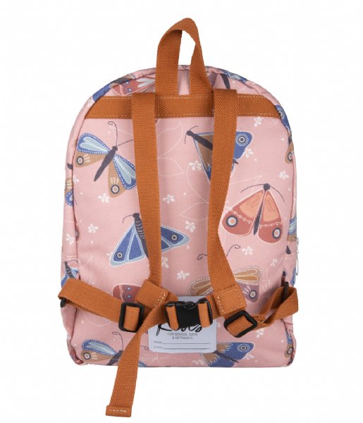 The Little Green Bag  Backpack Sweet Butterflies Medium Pink (640)