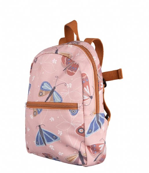 The Little Green Bag  Backpack Sweet Butterflies Small Pink (640)