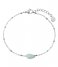 The Little Green Bag  Amazonite Gem Bracelet X My Jewellery silver colored