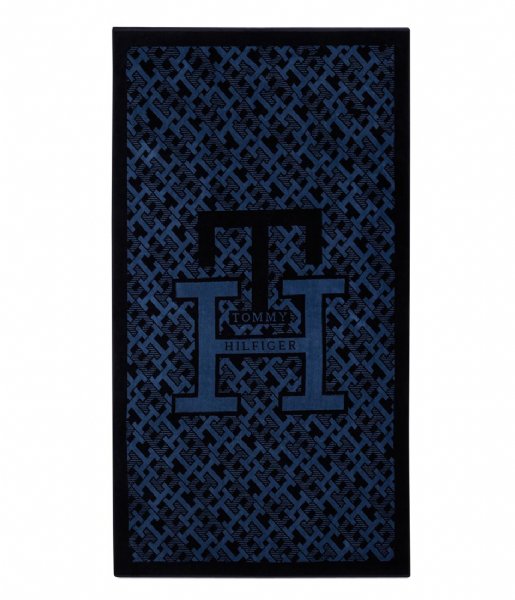 Tommy Hilfiger Handduk Towel Msw Monogram Amd Blue Coast (0YJ)