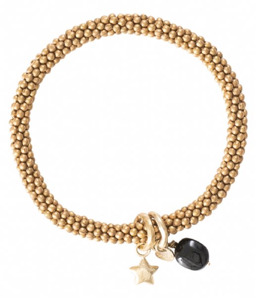 A Beautiful Story  Jacky Black Onyx Star Gold Plated Bracelet gold plated (BL22456)