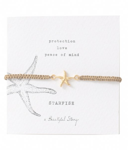A Beautiful Story  Symbol Starfish Goudkleurig