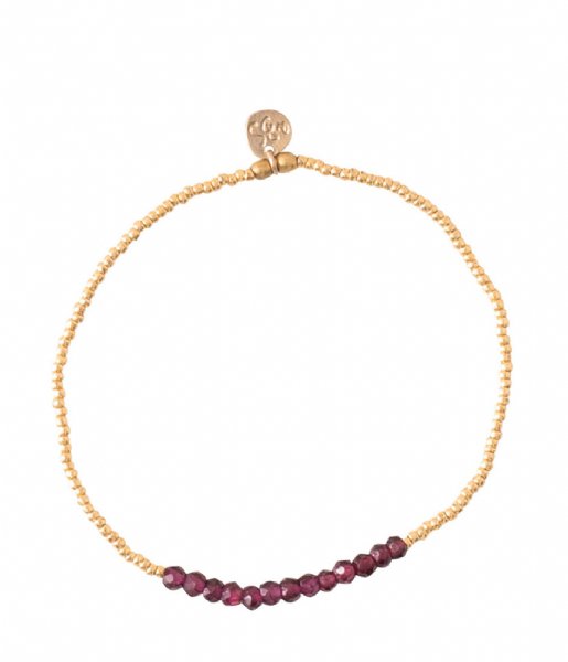 A Beautiful Story  Refined Garnet Gold Plated Bracelet gold plated (BL25035)
