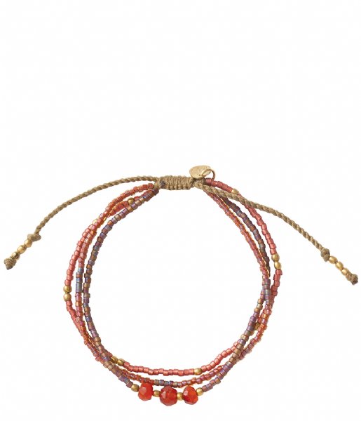 A Beautiful Story  Gentle Carnelian Gold plated red