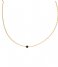 A Beautiful Story  Flora Black Onyx Gold Necklace gold colored
