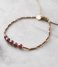 A Beautiful Story  Family Garnet Gold Bracelet gold colored