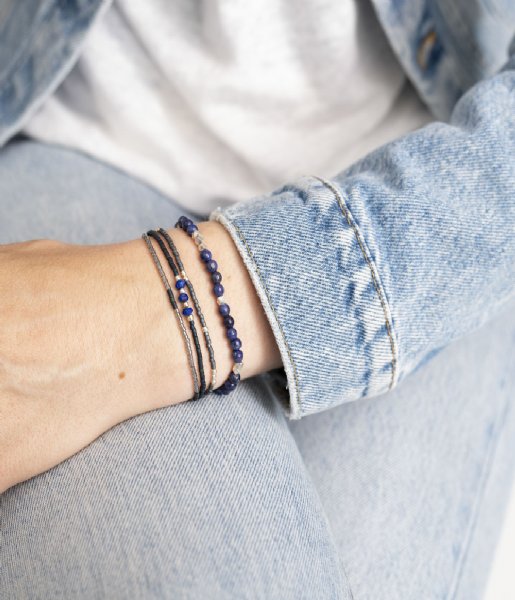 A Beautiful Story  Gentle Lapis Lazuli Silver Plated Bracelet silver plated (BL24828)