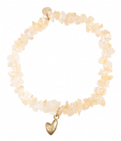 A Beautiful Story  Power Citrine Heart Gold Plated Bracelet gold plated (BL23052)