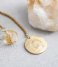 A Beautiful Story  Fairy Citrine Shell Gold Necklace goud (BL23058)