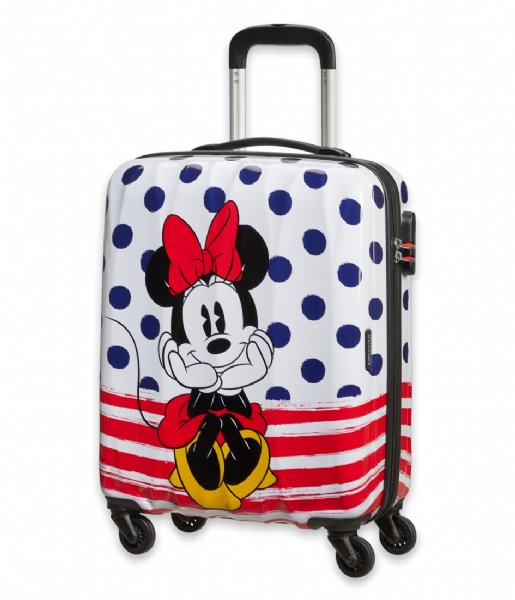American Tourister Handbagageväskor Disney Legends Spinner 55/20 Alfatwist 2.0 Minnie Blue Dots (9071)