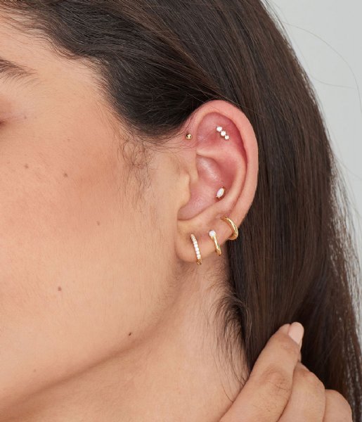 Ania Haie  Opal Marquise Barbell Single Earring Gold