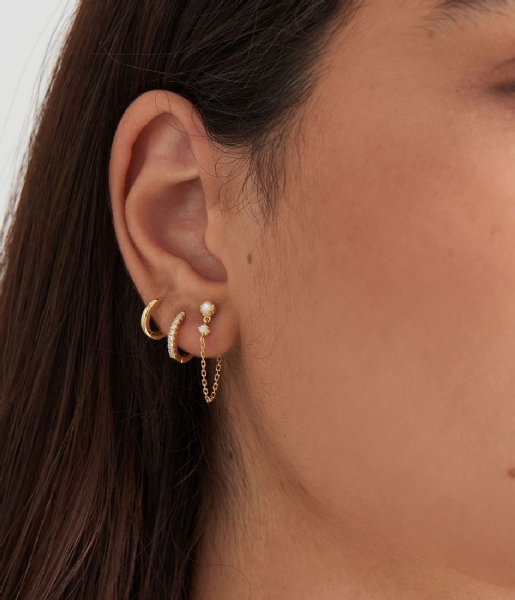 Ania Haie  Smooth Huggie Hoop Earrings Gold