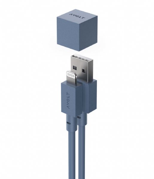 Avolt  Cable 1 (USB A to lightning) Ocean Blue (C1-USB-C89-18-BL)