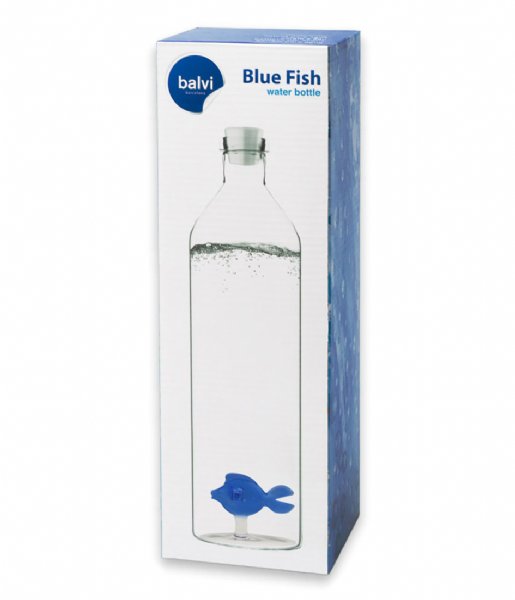 Balvi  Bottle Blue Fish 1.2 L Transparant