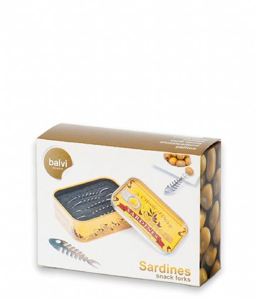 Balvi  Snack Fork Sardines 6x Yellow