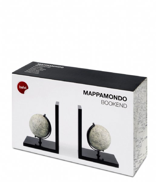 Balvi  Bookend Mappamondo 2x Black