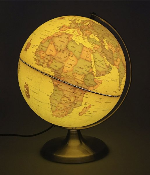 Balvi Bordslampa Globe With Light Antique Yellow/Black