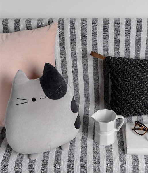 Balvi Dekorativa kudden Cushion Sweet Kitty Gray