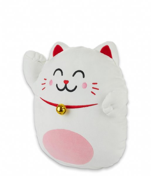 Balvi Dekorativa kudden Cushion Mr Wonderful Lucky Cat White