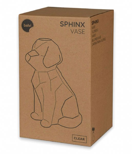 Balvi  Vase Sphinx Dog Transparant