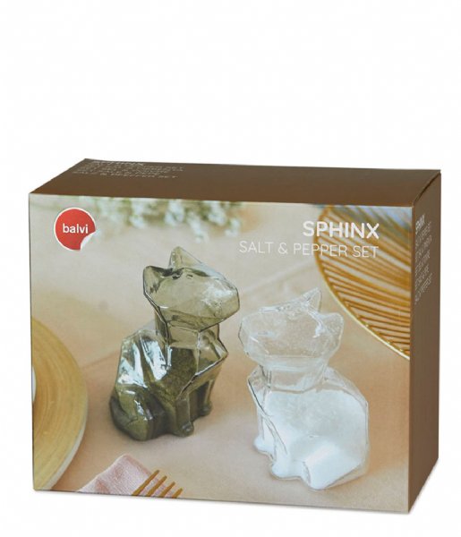 Balvi  Salt and Pepper Set Sphinx Cats Transparant/Gray