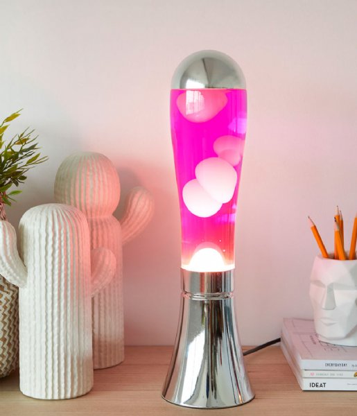 Balvi Bordslampa Lava Lamp Magma Silver/Pink