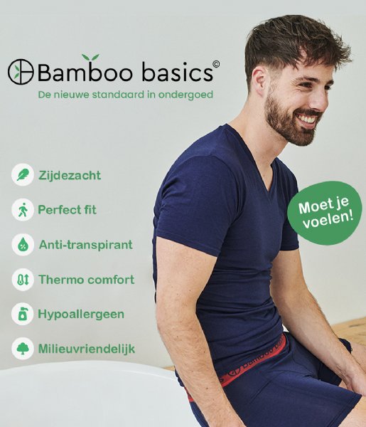 Bamboo Basics  Ruben T-shirts ronde hals 2-pack Army Green (003)