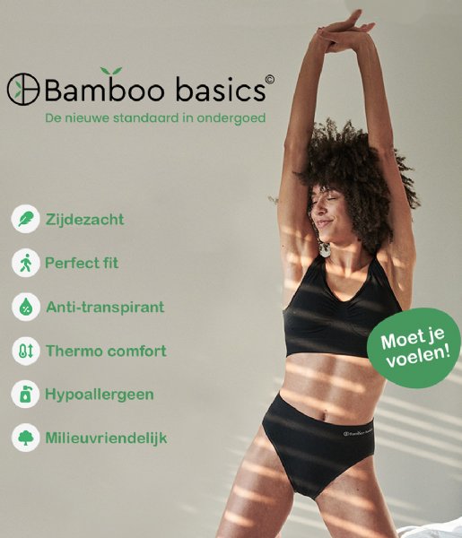 Bamboo Basics  Elle Seamless Round Neck Bra 2-Pack Black (001)