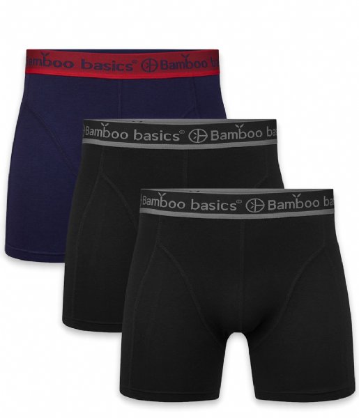 Bamboo Basics  Rico Boxershort 3-pack Navy Black Black (023)