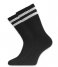 Bamboo BasicsSenna Outdoor Socks 2-Pack Black White Stripe (002)