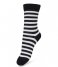 Bonnie Doon  Basic Stripe sock Black White