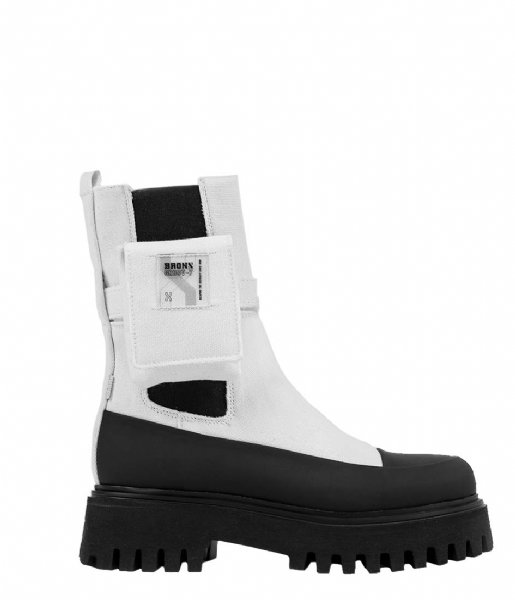 Bronx  Groov  Y Ankle Boot Off White/Black (3104)