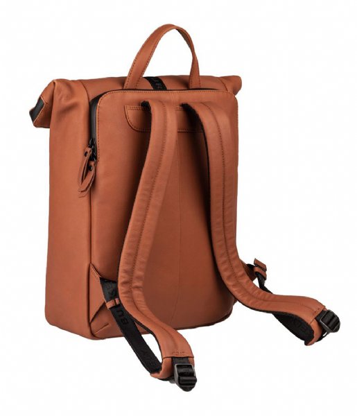 Burkely  Rain Riley Backpack Rolltop 14 Inch Corroded Cognac (24)
