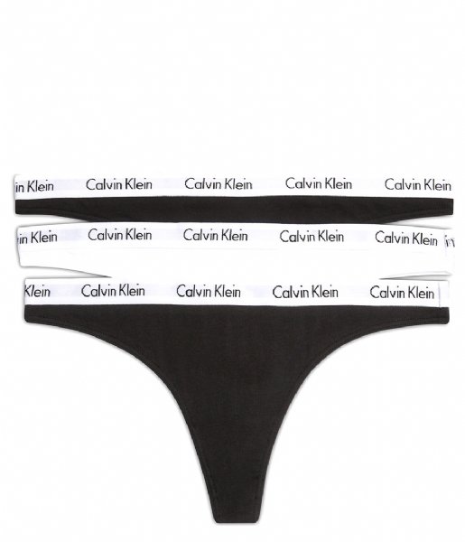 Calvin Klein  Thong 3P Black/White/Black (WZB)