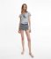 Calvin Klein  Short Set Grey Top Bag Mini Giraffe Grey (6O6)