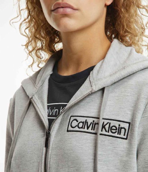 Calvin Klein  Long Sleeve Hoodie Grey Heather (P7A)
