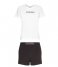 Calvin Klein  Short Set White Top Black Bottom (13P)