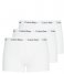 Calvin Klein3P Low Rise Trunk 3-Pack White (100)
