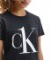 Calvin Klein  S/S Crew Neck Black White Logo (3WX)