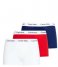 Calvin Klein3P Low Rise Trunk 3-Pack white red ginger pyro blue (I03)