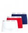 Calvin Klein  3P Low Rise Trunk 3-Pack white red ginger pyro blue (I03)