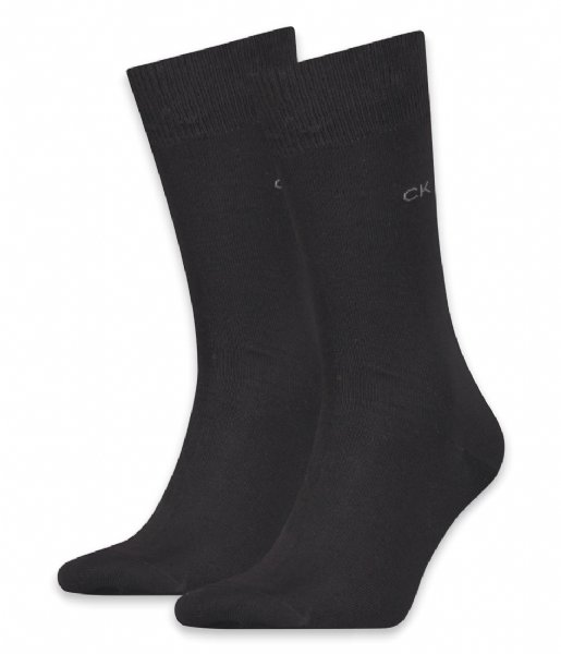 Calvin Klein  Men Sock 2P Black (001)