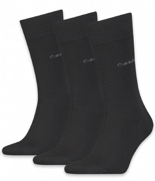 Calvin Klein  Men Sock 3P Black (001)