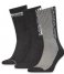 Calvin Klein  Men Sock Athleisure 3-Pack Dark Grey Melange (003)